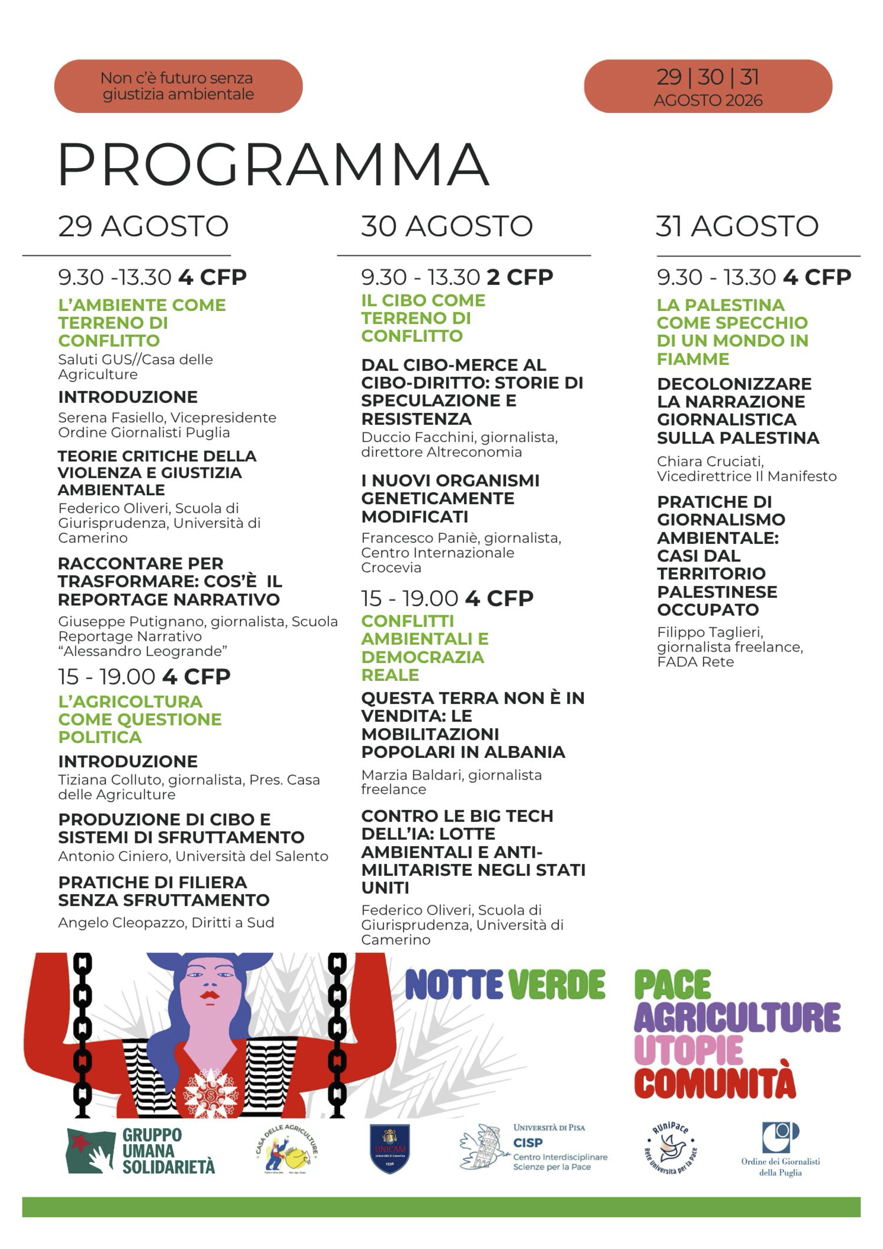 Corso di alta formazione in giornalismo di pace