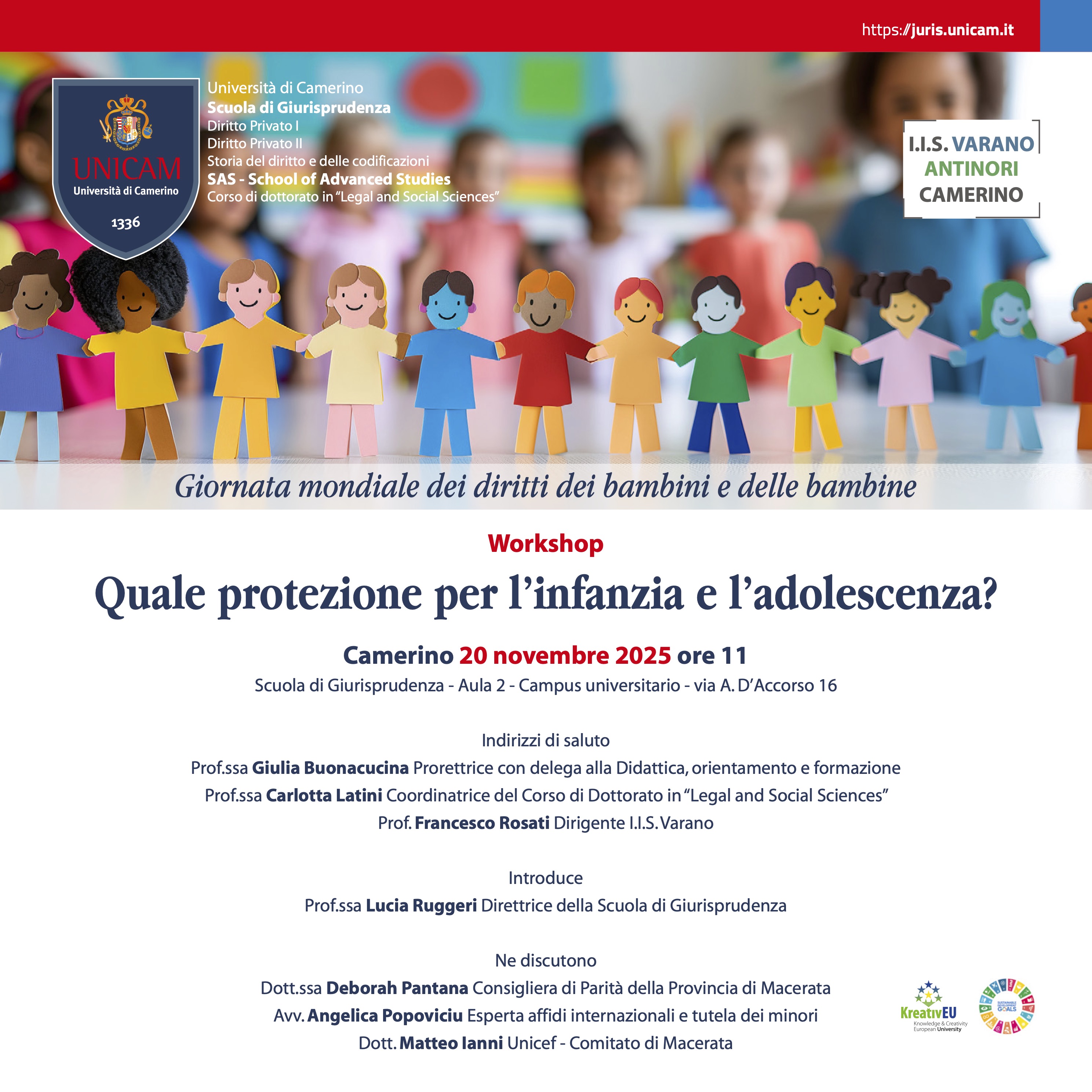 Celebrazione della Convenzione Internazionale sui diritti dell'infanzia e dell'adolescenza