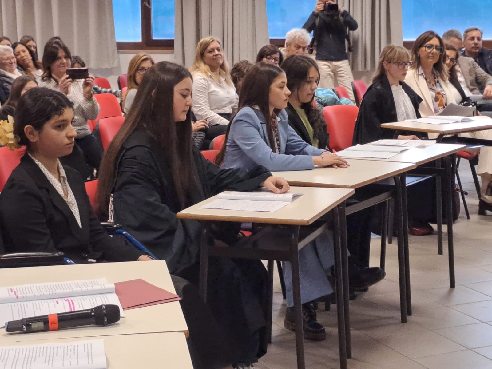 Simulazione di processo penale al Liceo Classico.