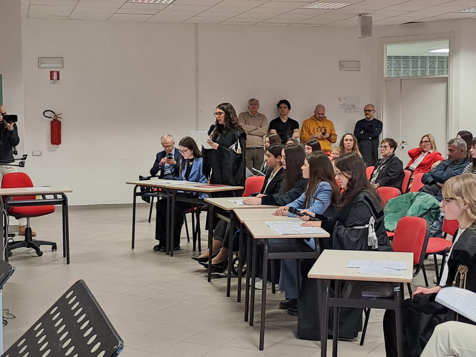 Simulazione di processo penale al Liceo Classico.