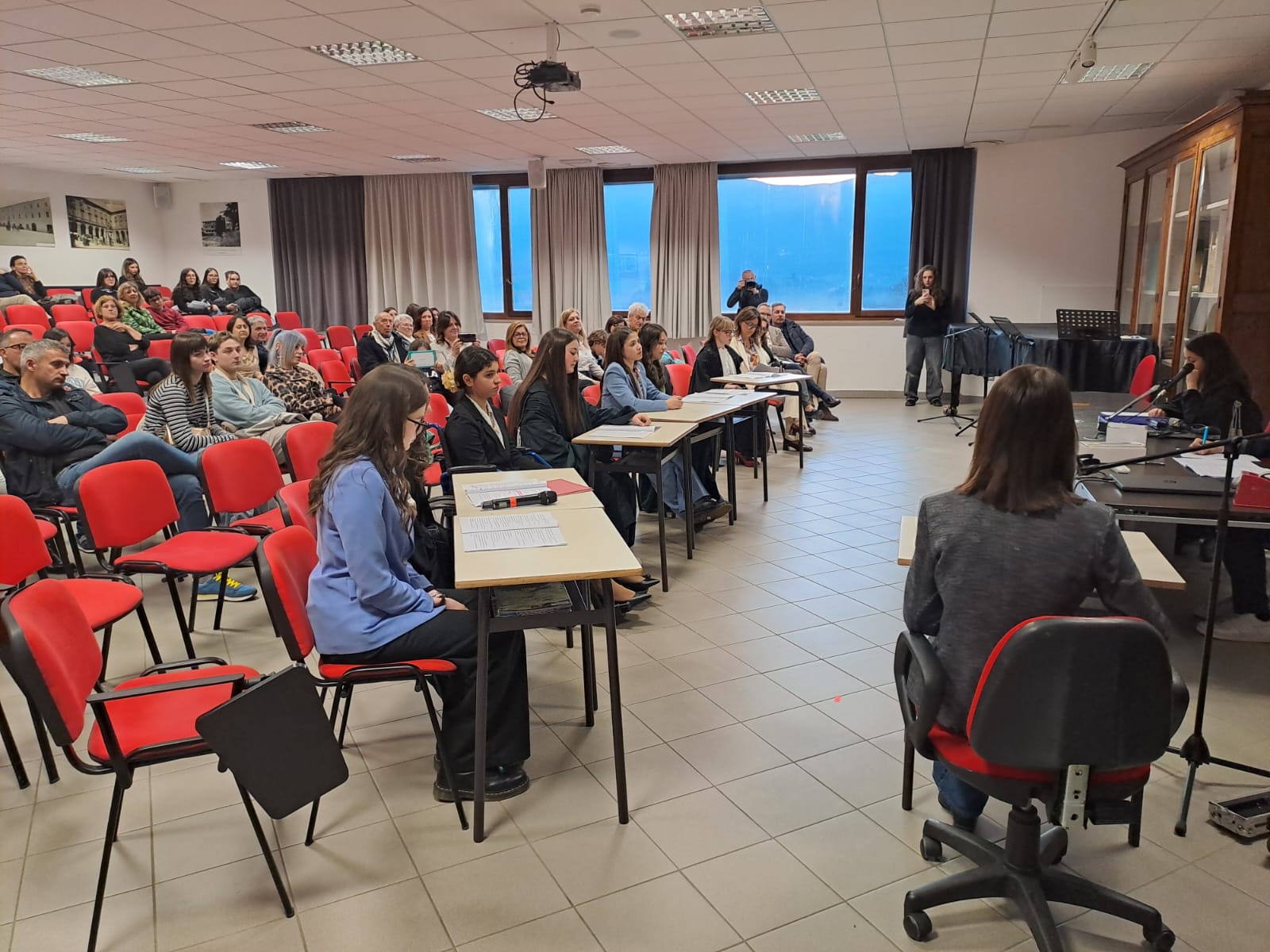 Simulazione di processo penale al Liceo Classico.