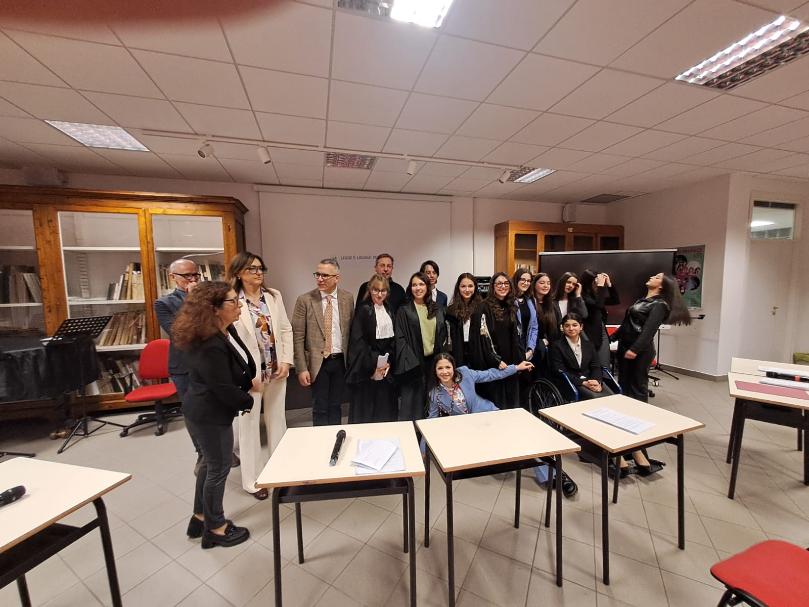 Simulazione di processo penale al Liceo Classico.