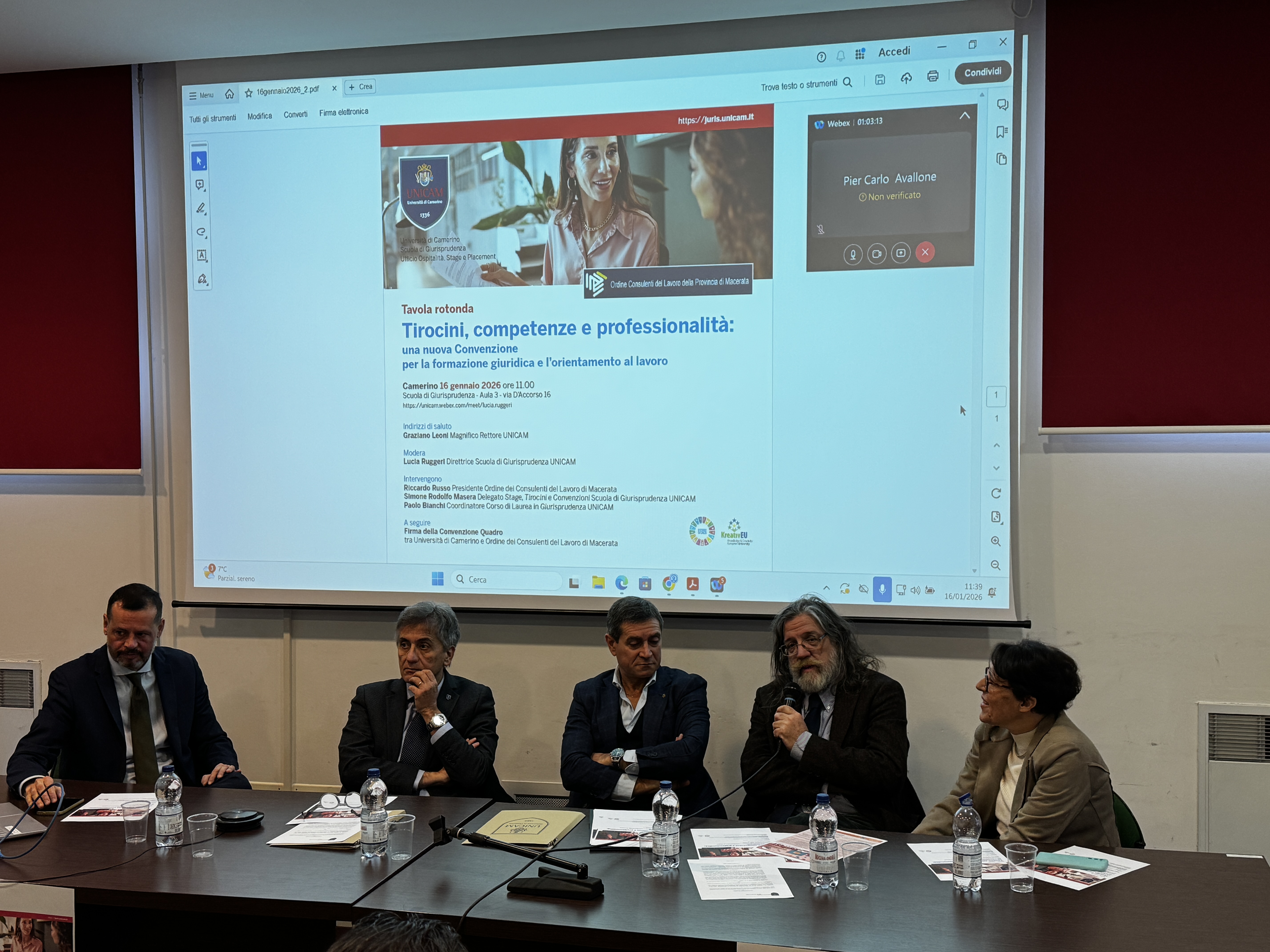 Convenzione-quadro fra Unicam ed Ordine dei Consulenti del Lavoro di Macerata 