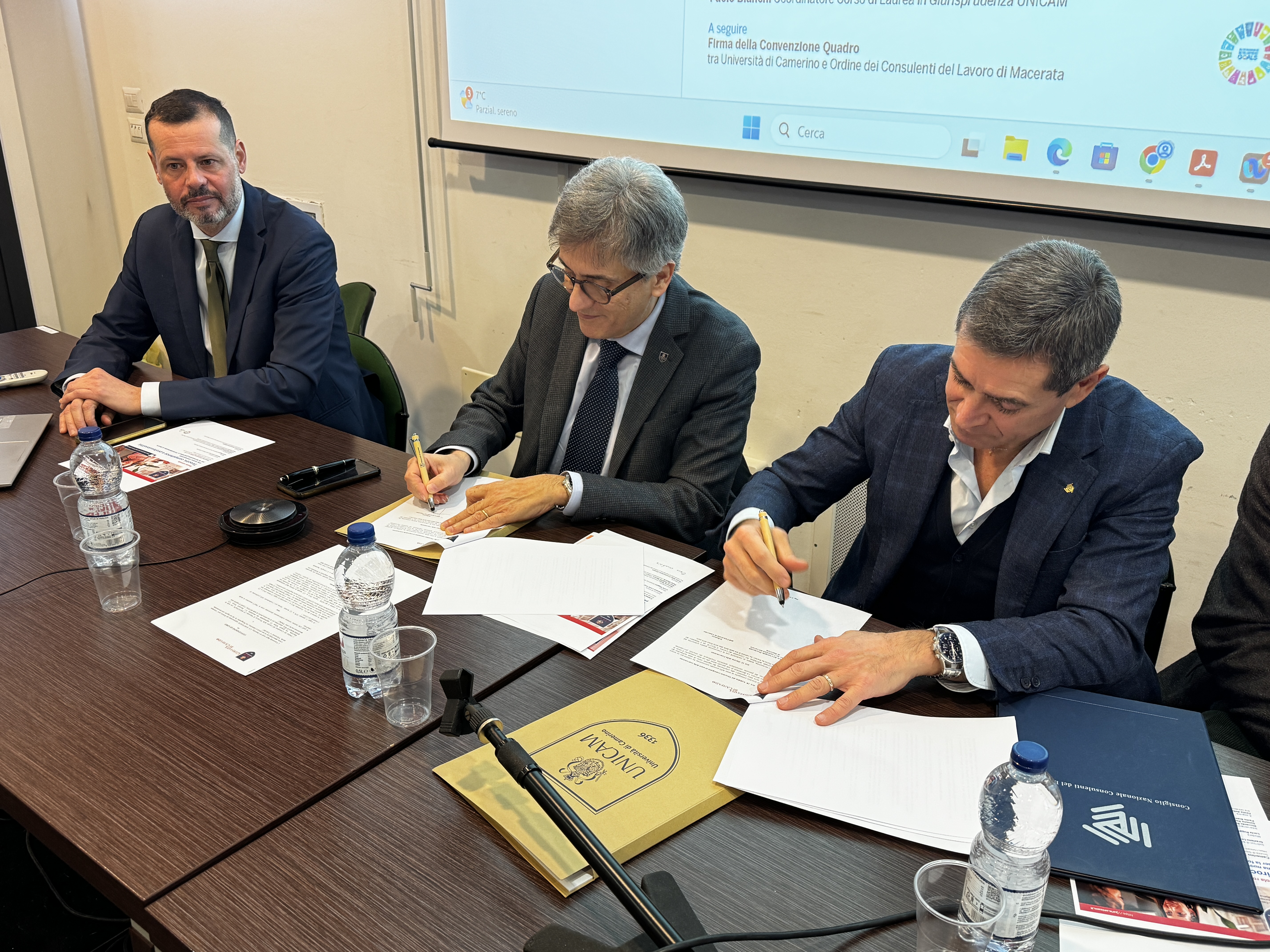 Convenzione-quadro fra Unicam ed Ordine dei Consulenti del Lavoro di Macerata 