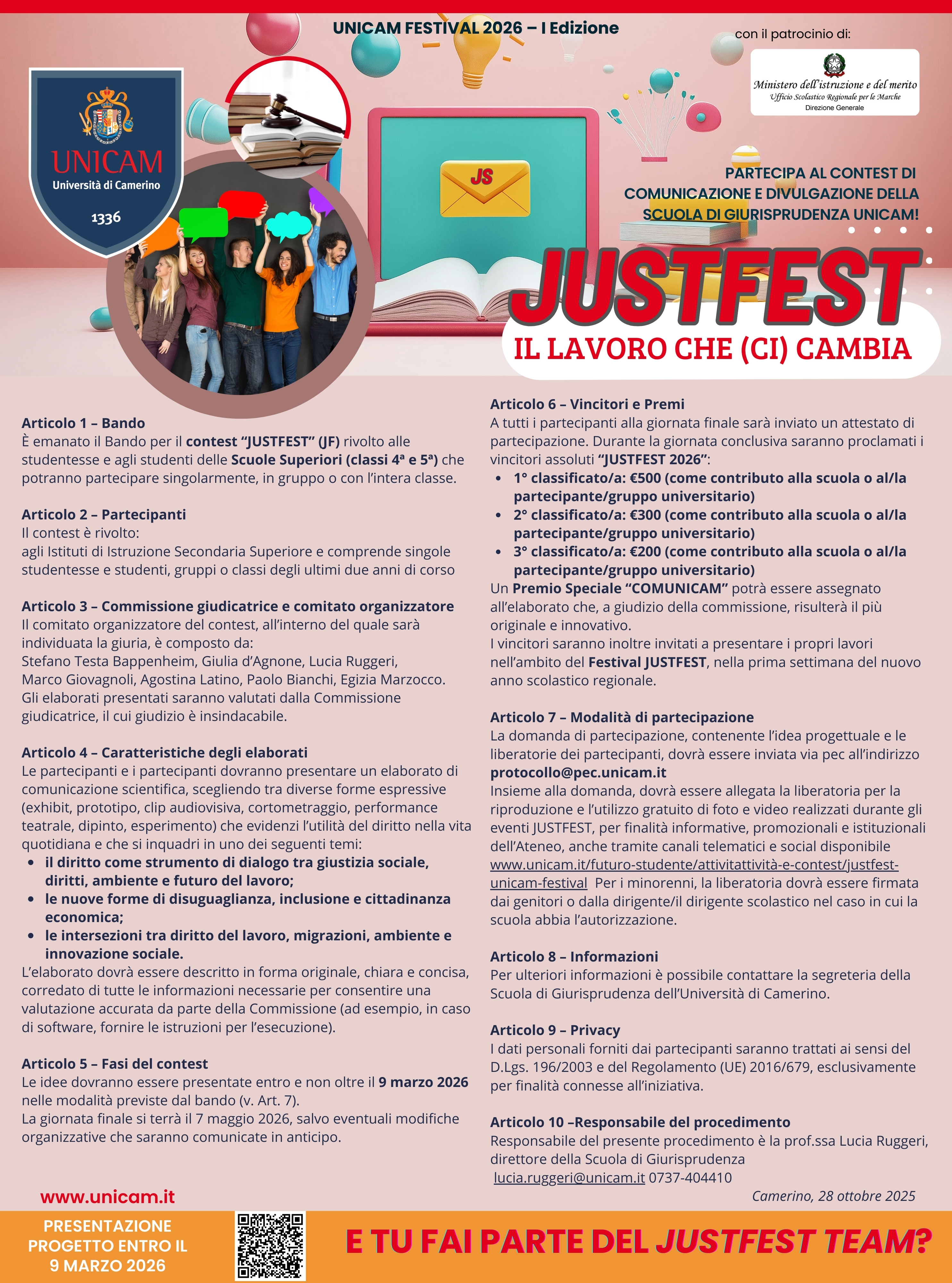 JUSTFEST! Il lavoro che (ci) cambia! 
