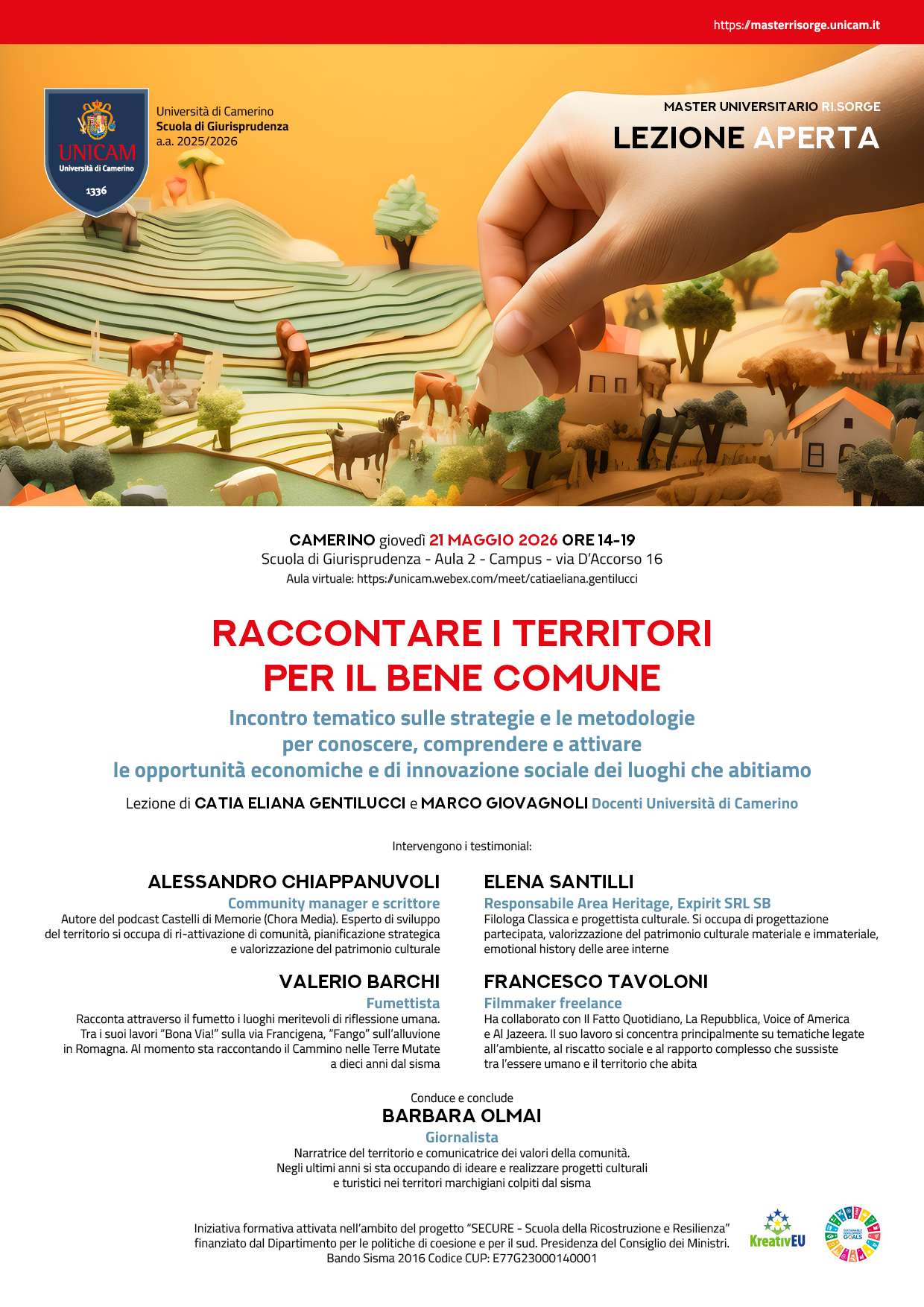 RACCONTARE I TERRITORI PER IL BENE COMUNE