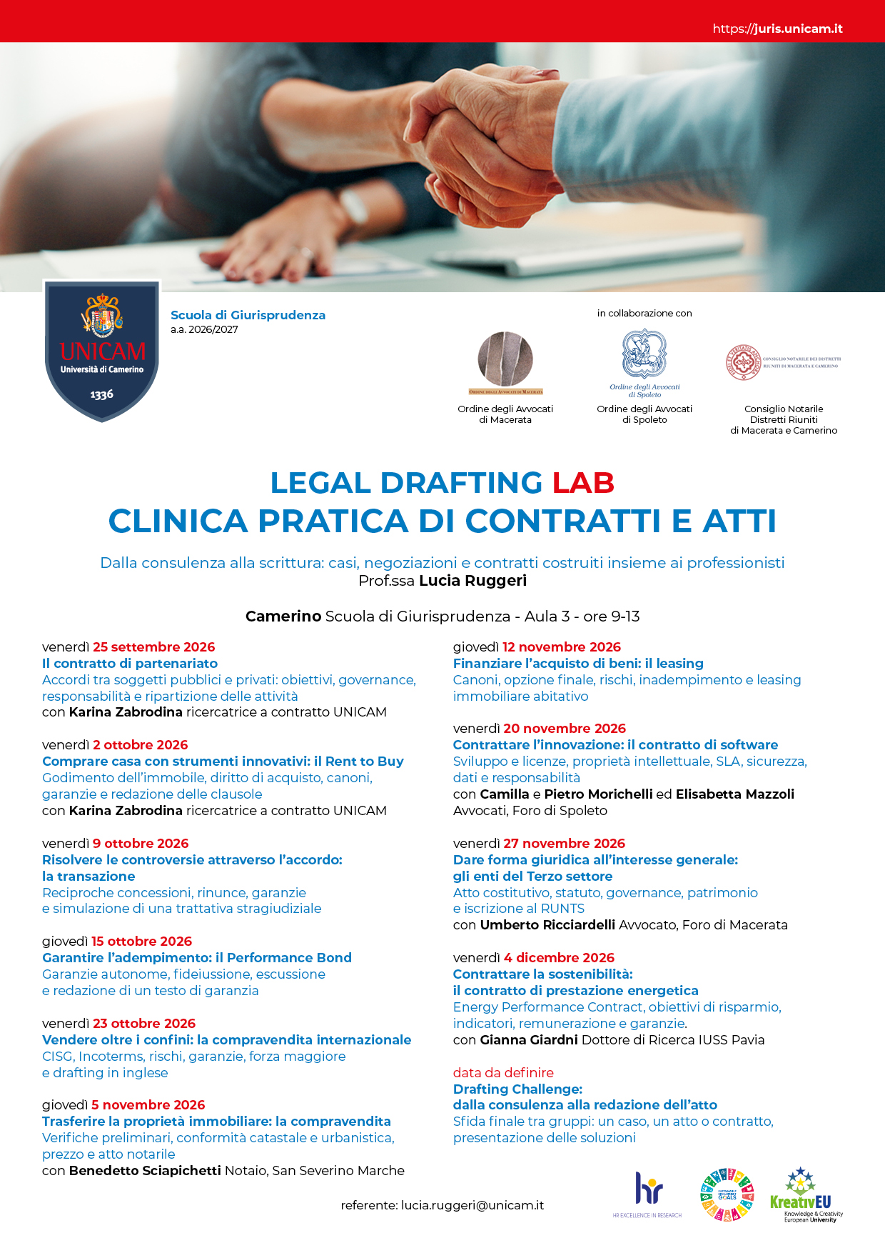 LEGAL DRAFTING LAB - CLINICA PRATICA DI CONTRATTI E ATTI