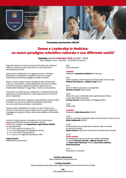 Donne e Leadership in Medicina: un nuovo paradigma scientifico-culturale o una differente sanità?