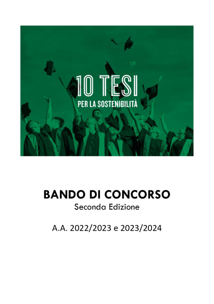 Bando 10 tesi per sostenibilità