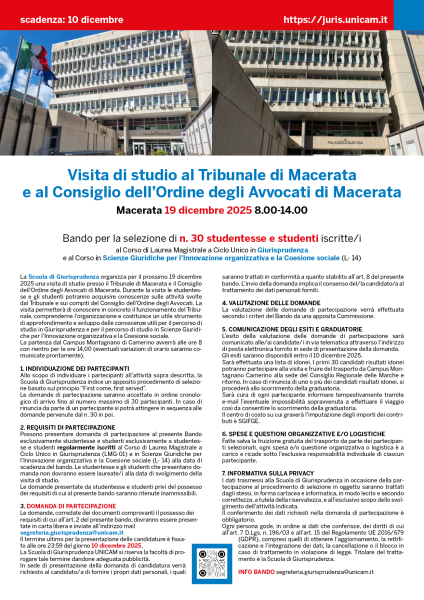 Visita al tribunale di Macerata