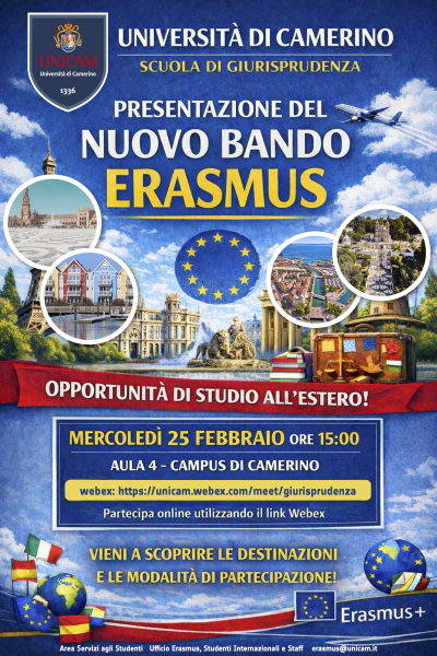 Presentazione del nuovo bando ERASMUS