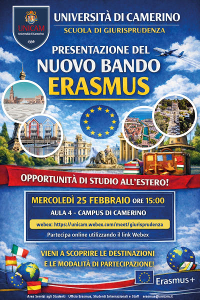 Presentazione del nuovo bando ERASMUS