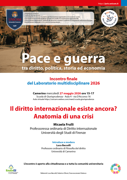 Pace e guerra tra diritto, politica, economia e storia