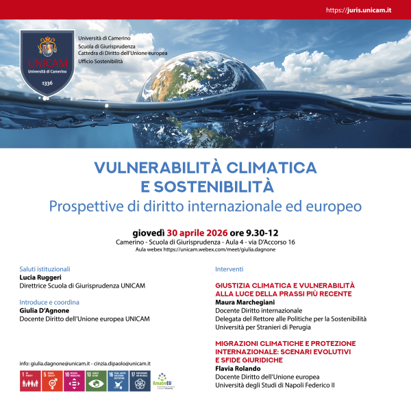 Vulnerabilità climatica e sostenibilità Prospettive di diritto internazionale ed europeo