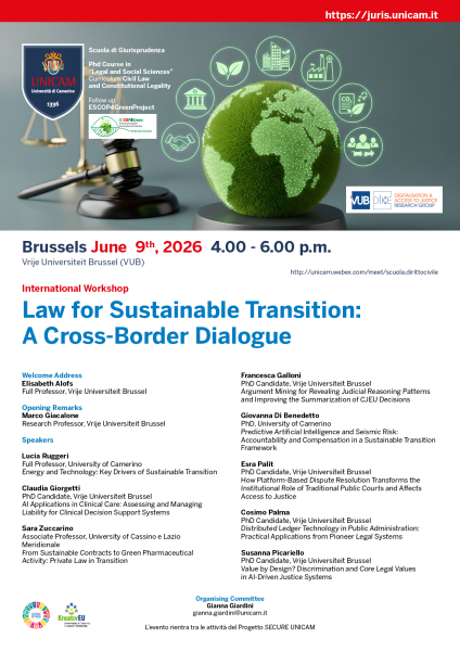 Law for Sustainable Transition: A Cross-Border Dialogue