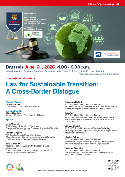 Workshop presso la Vrije Universiteit di Bruxelles