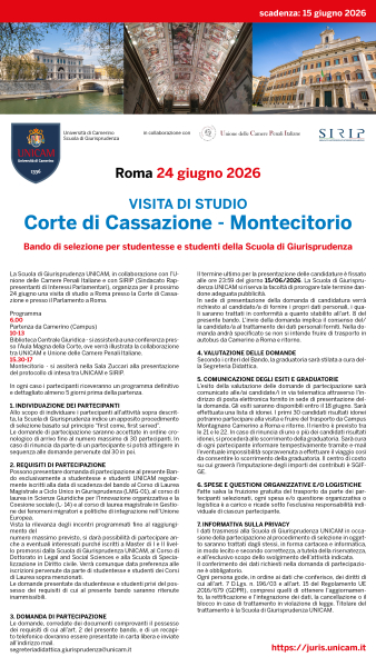 Visita di studio alla Corte di Cassazione ed a Montecitorio
