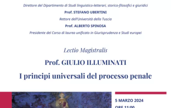 Il Prof. Grifantini annuncia la Lectio magistralis 