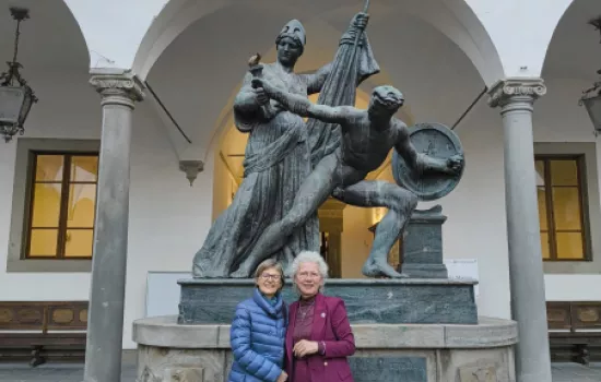 La Prof.ssa Catia Eliana Gentilucci rappresentante scientifica Unicam al convegno di chiusura del progetto POT-Vale presso l'Università di Pisa.