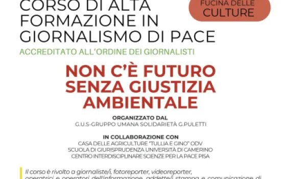 Corso di alta formazione in giornalismo di pace