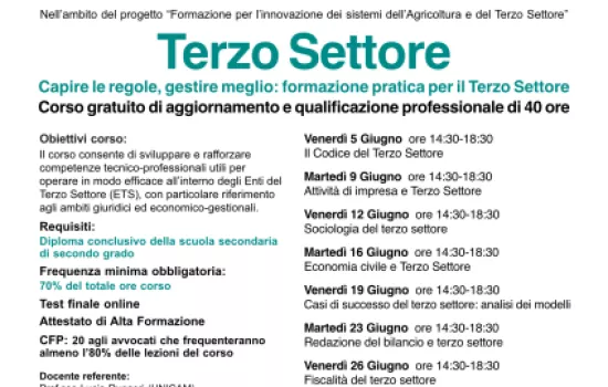 Terzo Settore: capire le regole, gestire meglio.