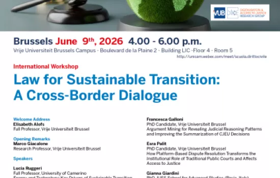 Workshop presso la Vrije Universiteit di Bruxelles