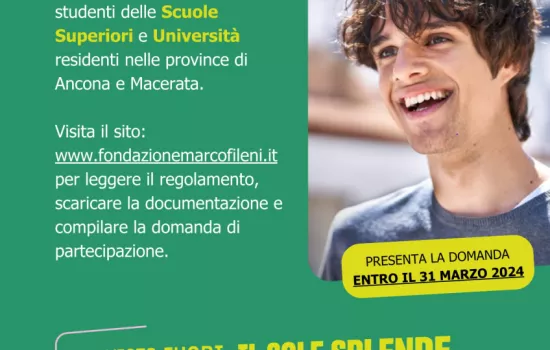 Apertura bando borse di studio Fondazione Fileni