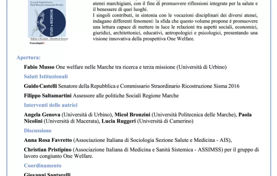Salute e benessere nel post-sisma