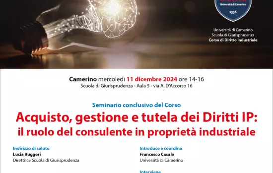 Acquisto, gestione e tutela dei Diritti IP: il ruolo del consulente in proprietà industriale