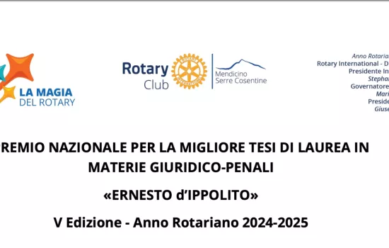 PREMIO NAZIONALE PER LA MIGLIORE TESI DI LAUREA IN MATERIE GIURIDICO-PENALI «ERNESTO d’IPPOLITO»