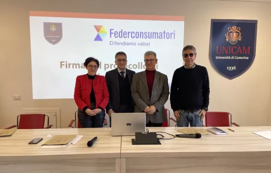 Firmato accordo di cooperazione fra Giurisprudenza UNICAM e la Federconsumatori